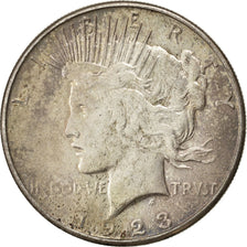 UNITED STATES, Peace Dollar, Dollar, 1923, U.S. Mint, KM #150, EF(40-45),...