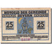 Banknote, Germany, Bevern, 25 Pfennig, lapin, 1921 AU(55-58) Mehl 97.1a