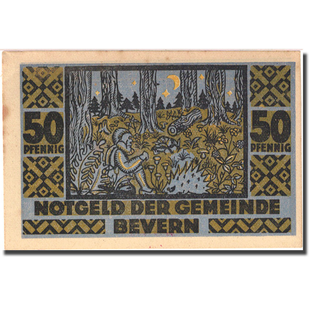 Banknote, Germany, Bevern, 50 Pfennig, hérisson 1921-12-31 AU(55-58) Mehl 97.1a