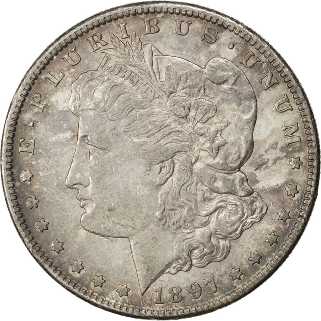 UNITED STATES, Morgan Dollar, Dollar, 1897, U.S. Mint, KM #110, AU(50-53),...