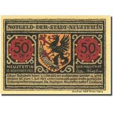 Billete, Alemania, Neustettin, 50 Pfennig, personnage 1, 1921 SC Mehl 968.1