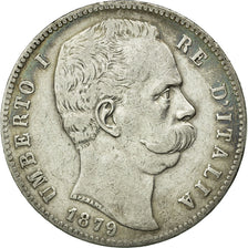 Coin, Italy, Umberto I, 5 Lire, 1879, Rome, EF(40-45), Silver, KM:20