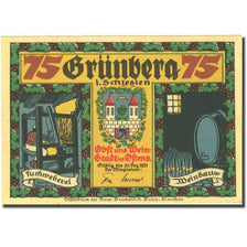 Banknote, Germany, Grünberg, 75 Pfennig personnage 1921 UNC(63) Mehl 489.2