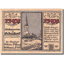 Banknote, Germany, Schüttorf, 75 Pfennig, personnage, 1921 UNC(63) Mehl 1202.1