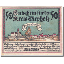 Geldschein, Deutschland, Diepholz, 50 Pfennig, château, 1921 VZ Mehl 273.3a
