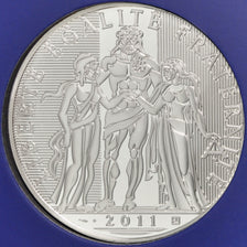 FRANCE, 100 Euro, 2011, Paris, KM #1724, MS(65-70), Silver, 47, Gadoury #21,...