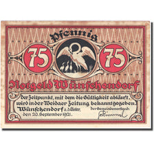 Banknote, Germany, Wünschendorf 75 Pfennig personnage 1921 EF(40-45) Mehl 1457.2
