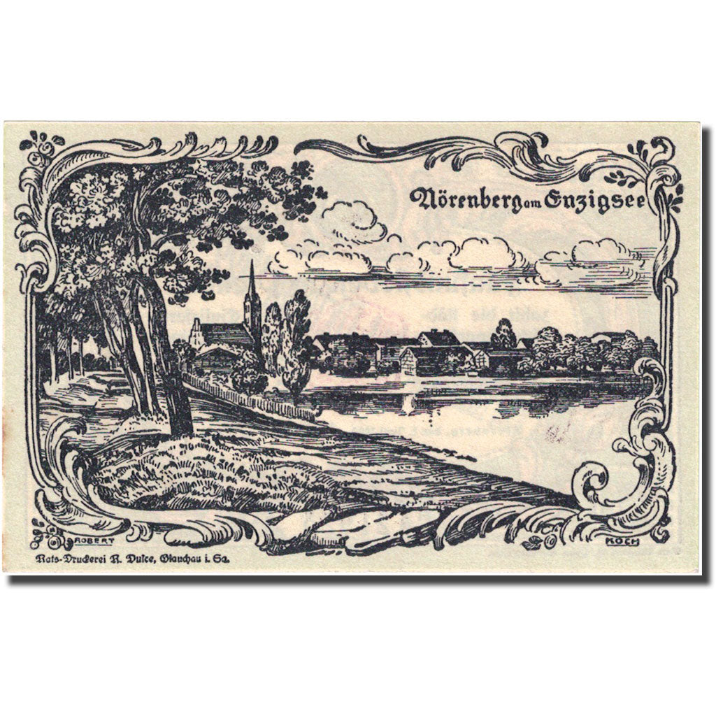 Banknote, Germany Nörenberg Stadt 75 Pfennig paysage 1, 1920 UNC(63) Mehl 979.5a