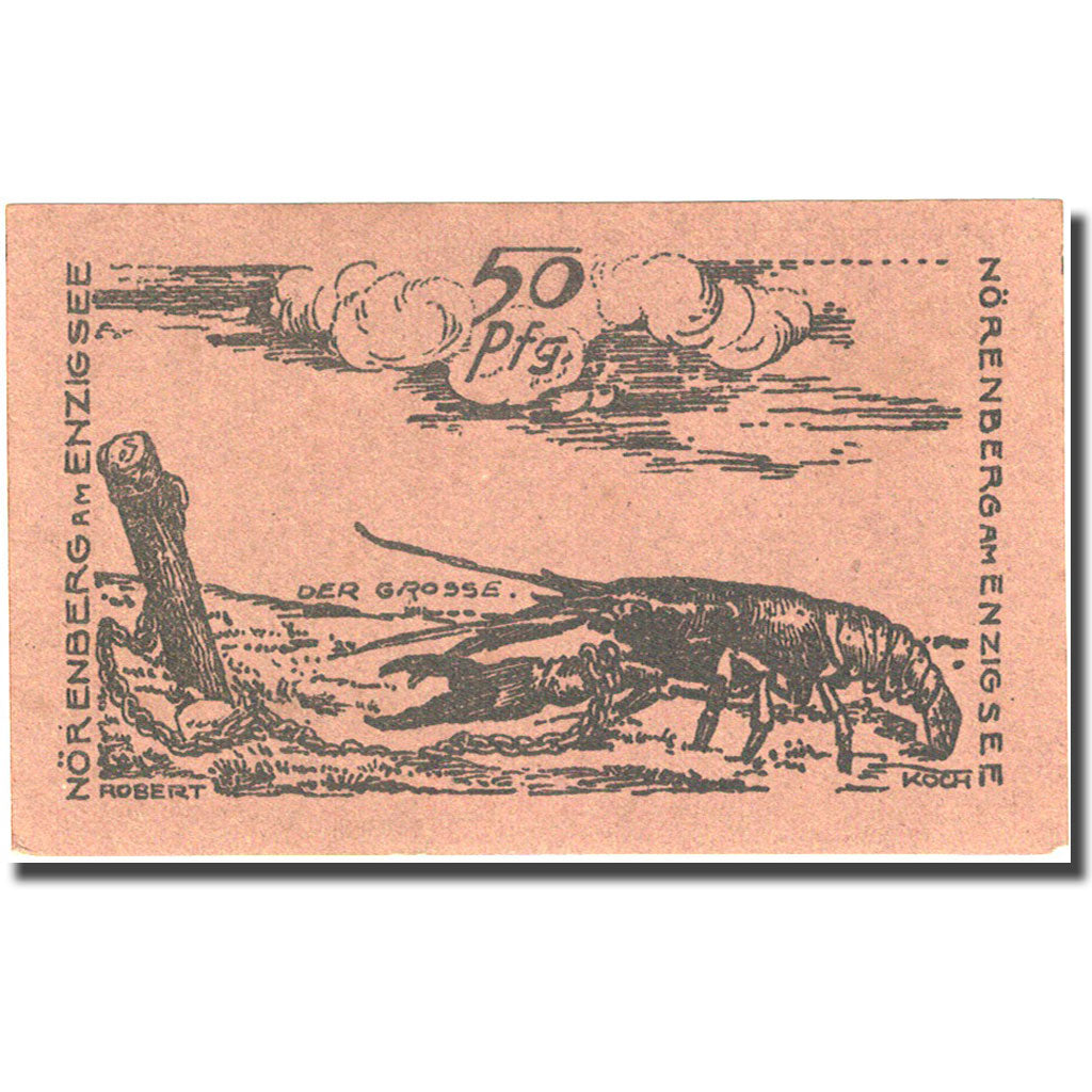 Banknote, Germany, Nörenberg 50 Pfennig homard 1, 1920 white UNC(63) Mehl 979.1a