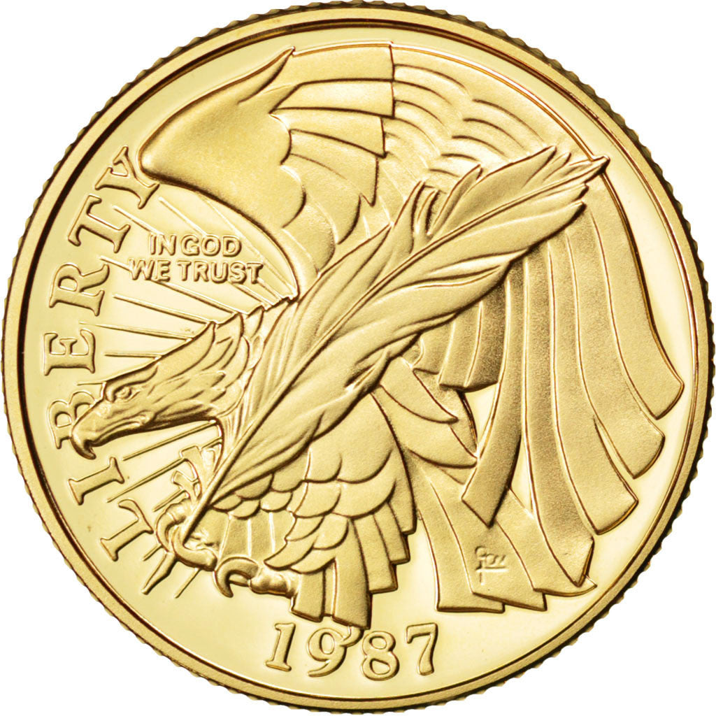 Moneta, Stati Uniti, $5, Half Eagle, 1987, U.S. Mint, West Point, FDC, Oro