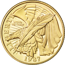 Moneta, Stati Uniti, $5, Half Eagle, 1987, U.S. Mint, West Point, FDC, Oro