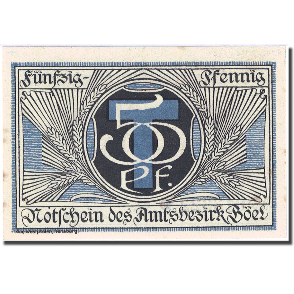 Billet, Allemagne, Böel, 50 Pfennig, valeur faciale, 1920, SPL, Mehl:132.1a