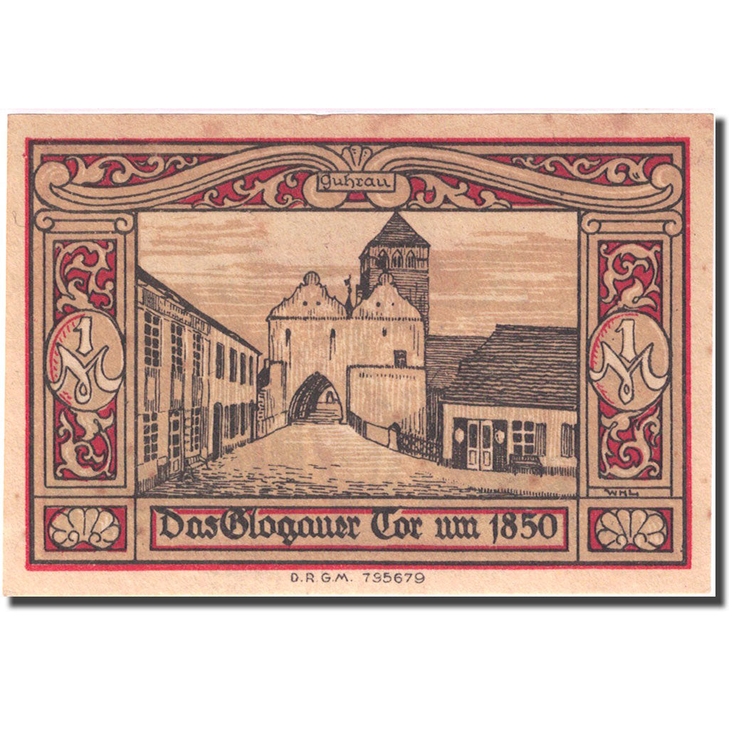 Banknote, Germany, Guhrau, 1 Mark, village, 1922, UNC(63), Mehl:496.1a