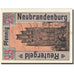 Banknote, Germany, neubrandenburg, 25 Pfennig, Eglise, 1922 UNC(63) Mehl 935.1