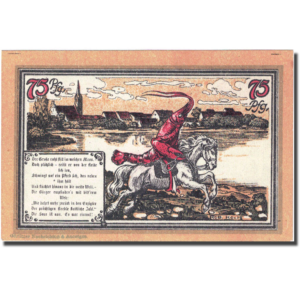 Banknote, Germany, Nörenberg, 75 Pfennig, cheval, 1921, UNC(63), Mehl:979.41a