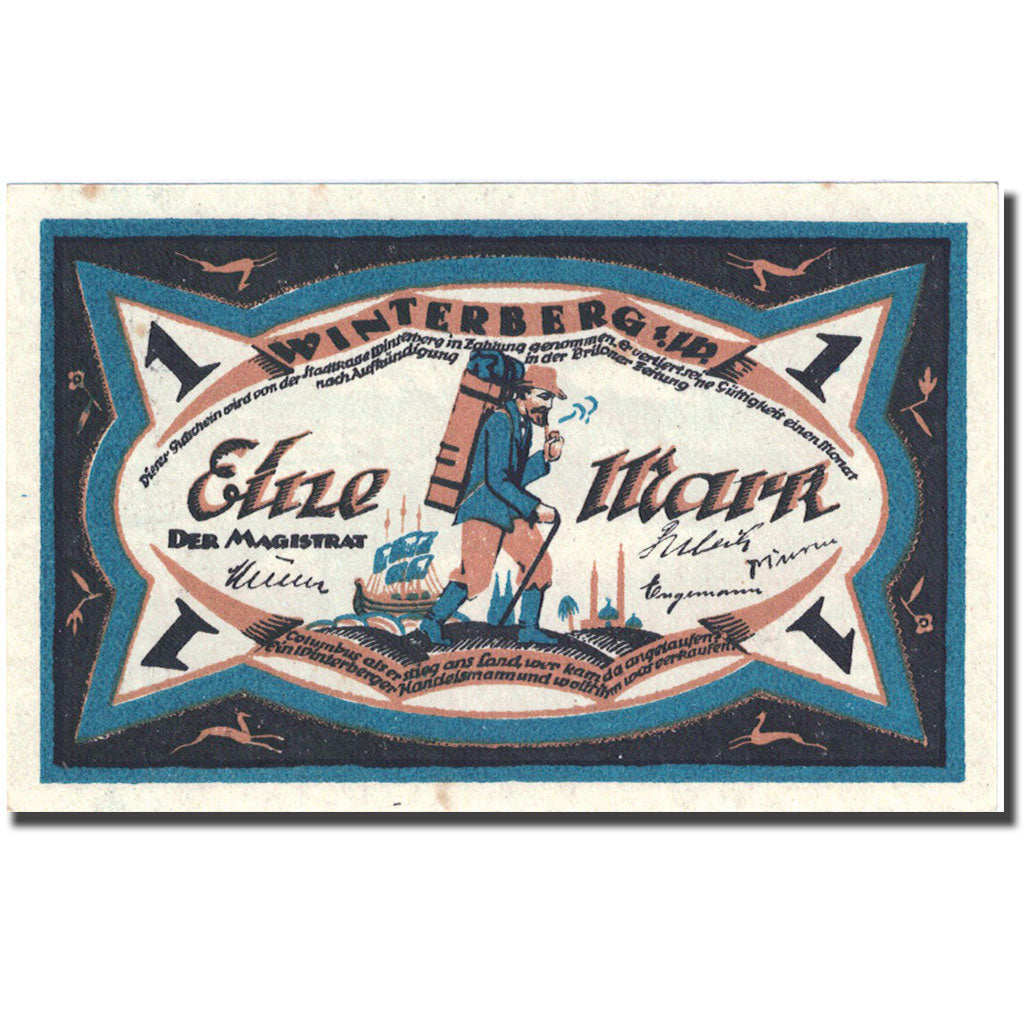 Banknote, Germany, Winterberg, 1 Mark, paysage, 1921, UNC(63), Mehl:1435.2