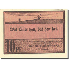 Banknote, Germany, Strelitz, 10 Pfennig, moulin, 1922 UNC(63) Mehl 1283.1