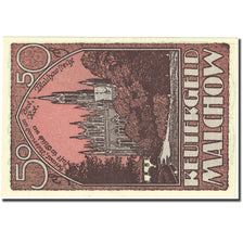 Banknote, Germany, malchow, 50 Pfennig, cathédrale, 1922 UNC(63) Mehl 863.2c