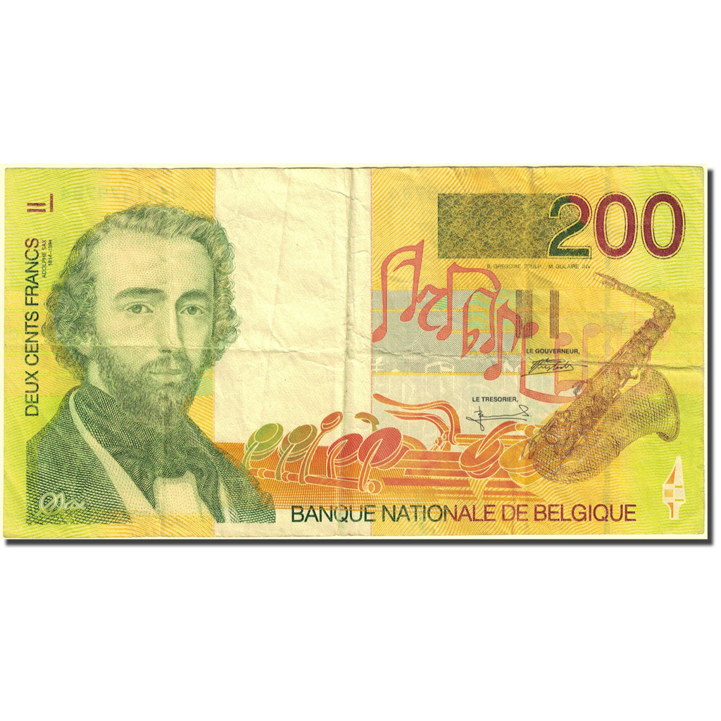 Banknote, Belgium, 200 Francs, 1995, Undated (1995), KM:148, VF(30-35)