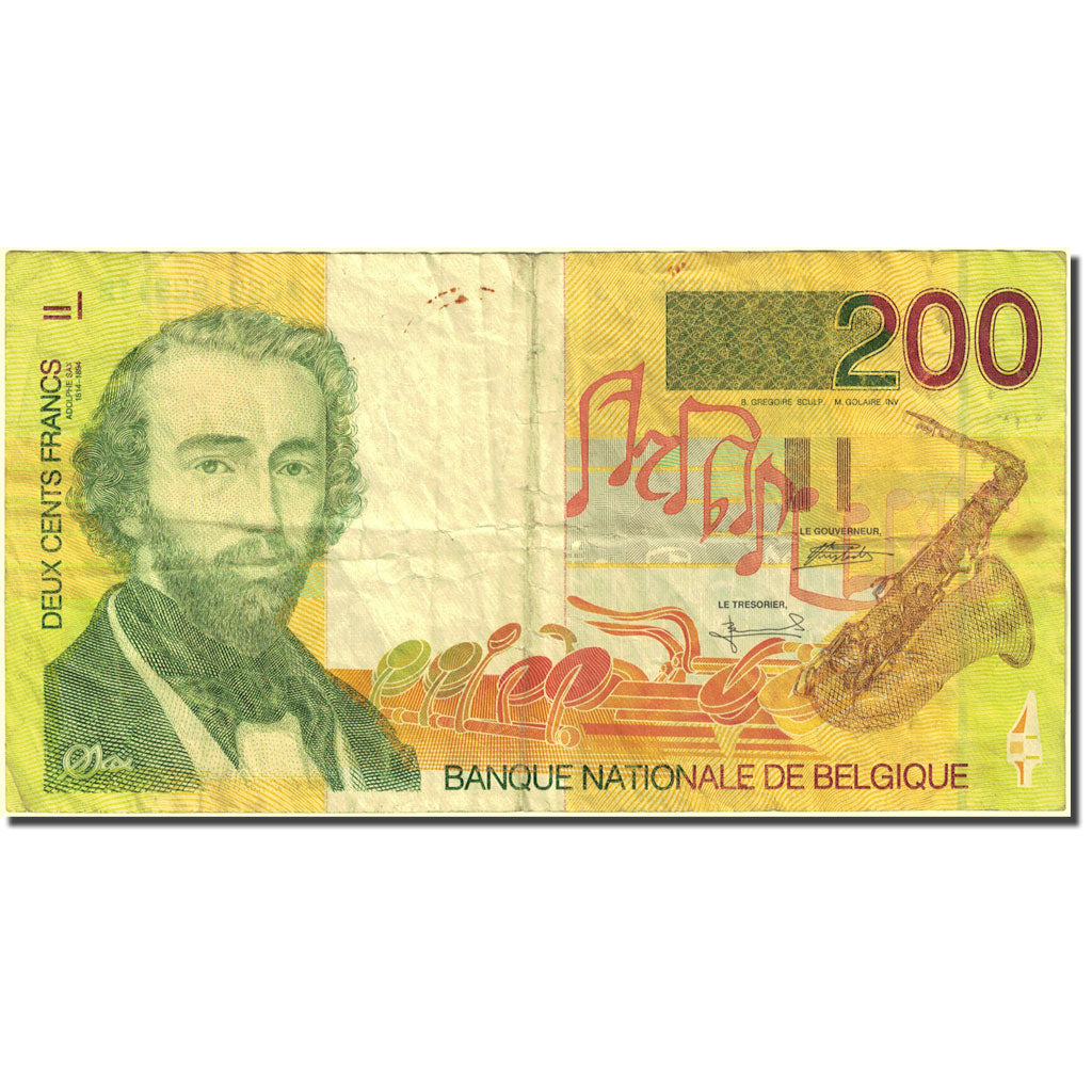 Banknote, Belgium, 200 Francs, 1995, Undated (1995), KM:148, VF(30-35)