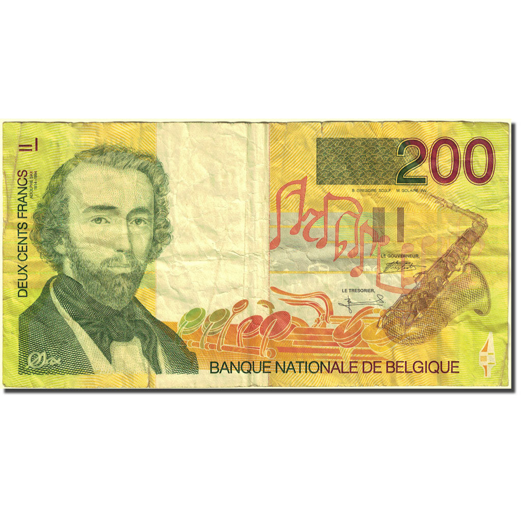 Banknote, Belgium, 200 Francs, 1995, Undated (1995), KM:148, VF(30-35)