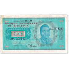 Banknote, Katanga, 20 Francs, 1960, 1960-11-21, KM:6a, EF(40-45)