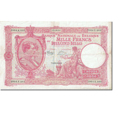 Geldschein, Belgien, 1000 Francs-200 Belgas, 1944, 1944-10-25, KM:115 rare S+
