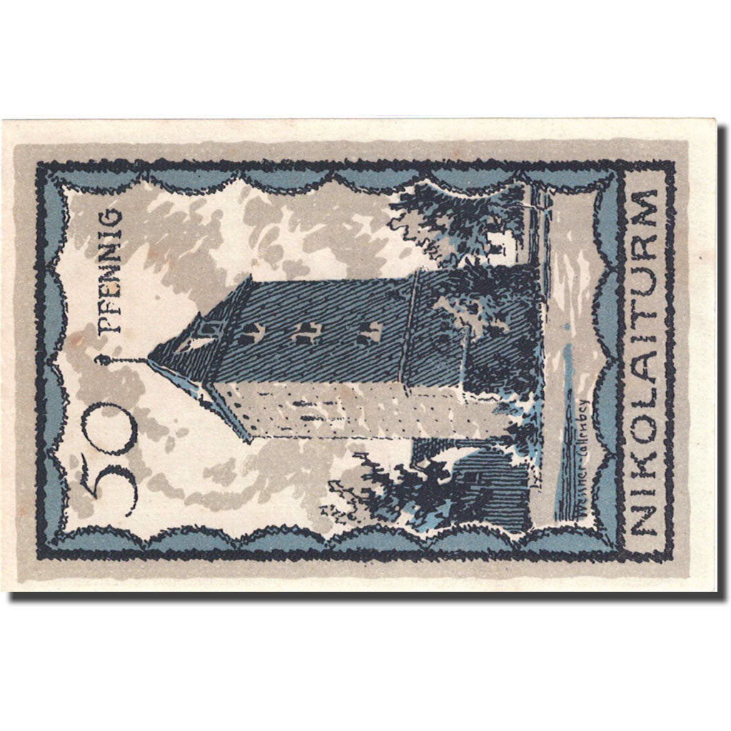 Banknote, Germany, Neustettin, 50 Pfennig Monument 1921-11-15 UNC(63) Mehl 968.1