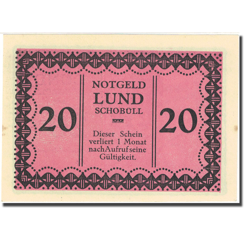 Banknote Germany lund-Schobüll 20 Pfennig personnage purple UNC(63) Mehl 844.2b