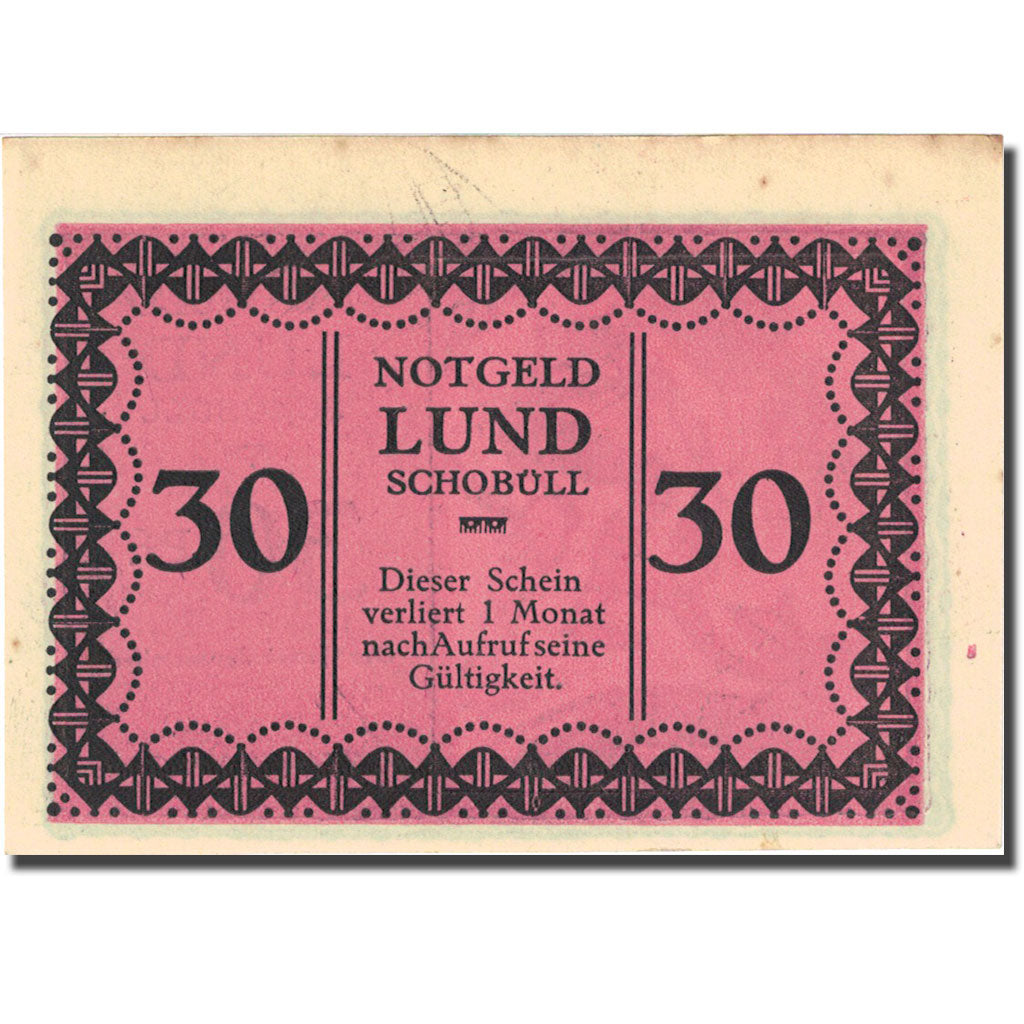 Banknote Germany lund-Schobüll 30 Pfennig personnage 1 AU55-58 purple Mehl844.2b