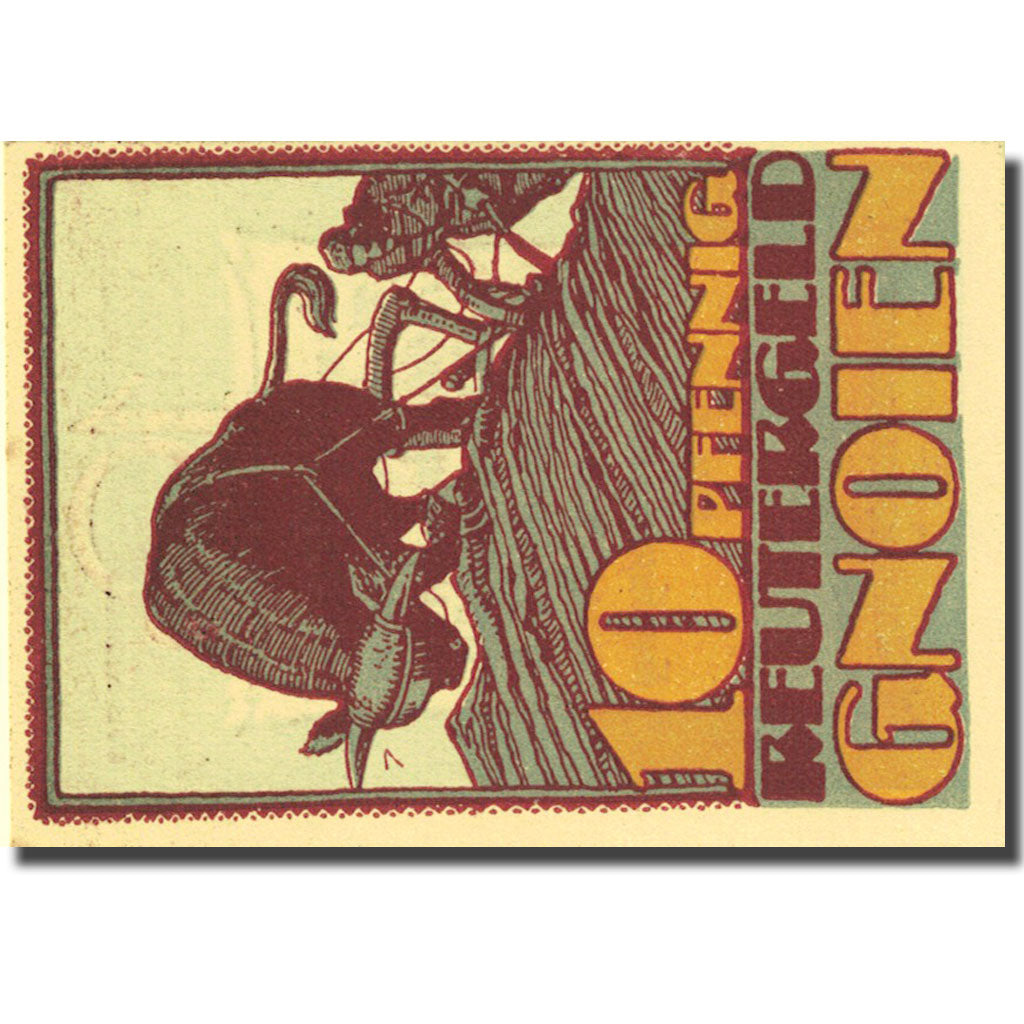 Banknote, Germany, Gnoien, 10 Pfennig, Eglise 1922-02-15, UNC(63) Mehl 444.1a