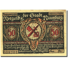 Geldschein, Deutschland, Naumburg, 50 Pfennig, statue, 1920, VZ, Mehl:928.2a
