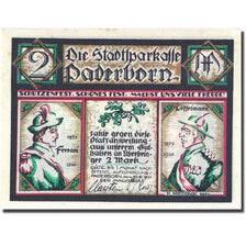 Billet, Allemagne, Paderborn, 2 Mark, personnage 3, 1921-11-10 SPL Mehl 1043.2