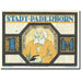 Banknote, Albania, Paderborn, 1 Mark, Monument, 1921, 1921-11-10, UNC(63)