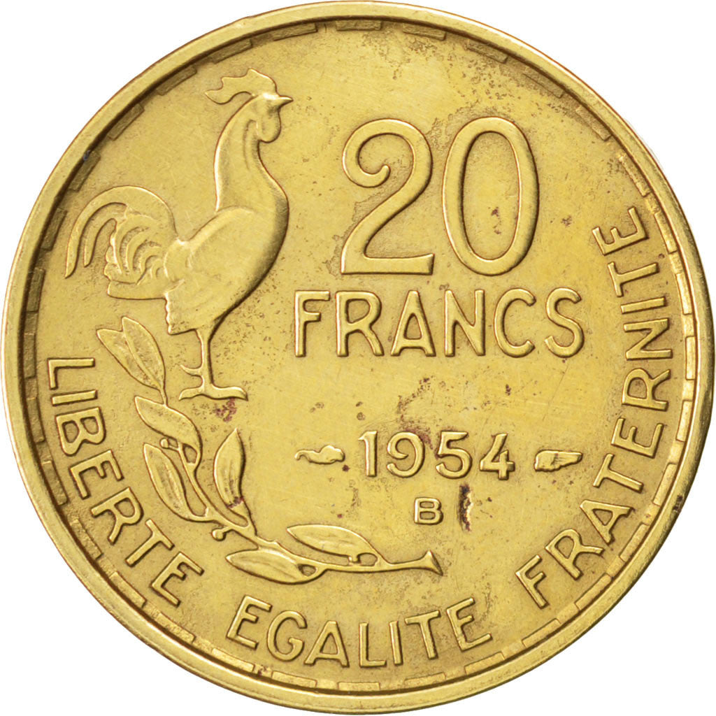 Monnaie, France, Guiraud, 20 Francs, 1954, Beaumont le Roger, TTB