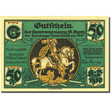 Billet, Allemagne, Hamburg, 50 Pfennig, soldat, 1921, 1921-09-01, SPL Mehl 552.1
