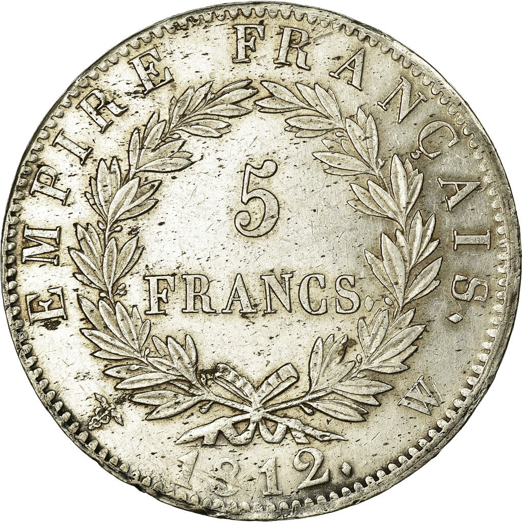 Münze, Frankreich, Napoléon I, 5 Francs, 1812, Lille, VZ, Silber, KM:694.16