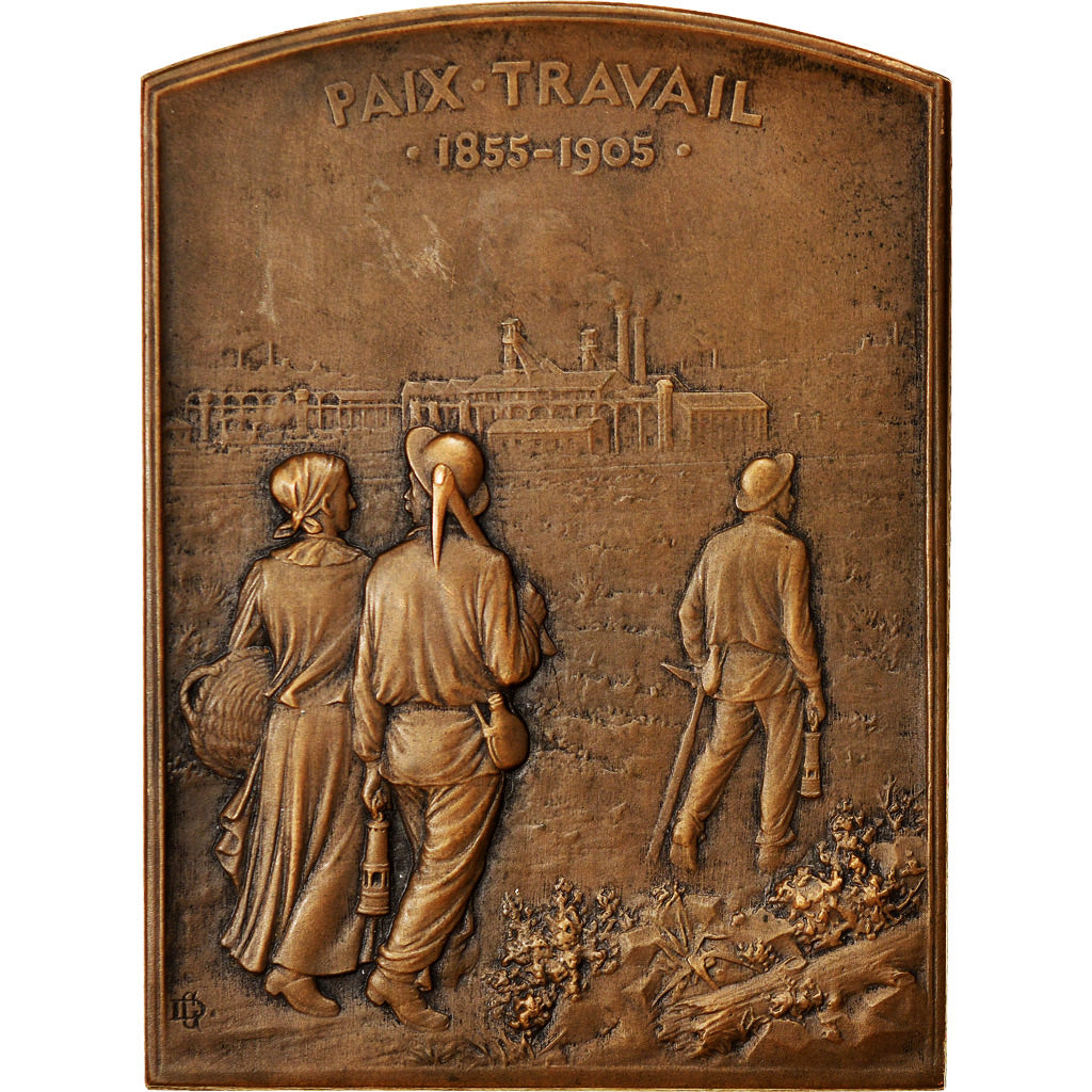 France, Medal, Cinquantenaire des Mines de Bruay, H. Marmottan, 1905, Dupré