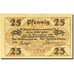 Nota, Alemanha, Klein-Nordende-Lieth, 25 Pfennig mirador 1921 UNC(63) Mehl 706.1