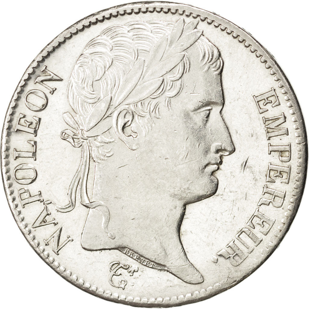 FRANCE, Napoléon I, 5 Francs, 1812, Nantes, KM #694.14, AU(55-58), Silver, G...