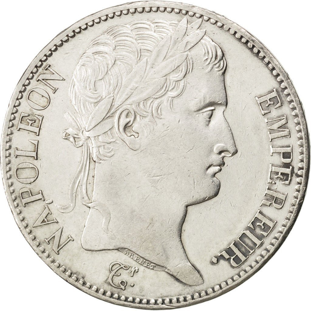 Francia, Napoléon I, 5 Francs, 1809, Rouen, SPL-, Argento, KM:694.2, Gadoury...