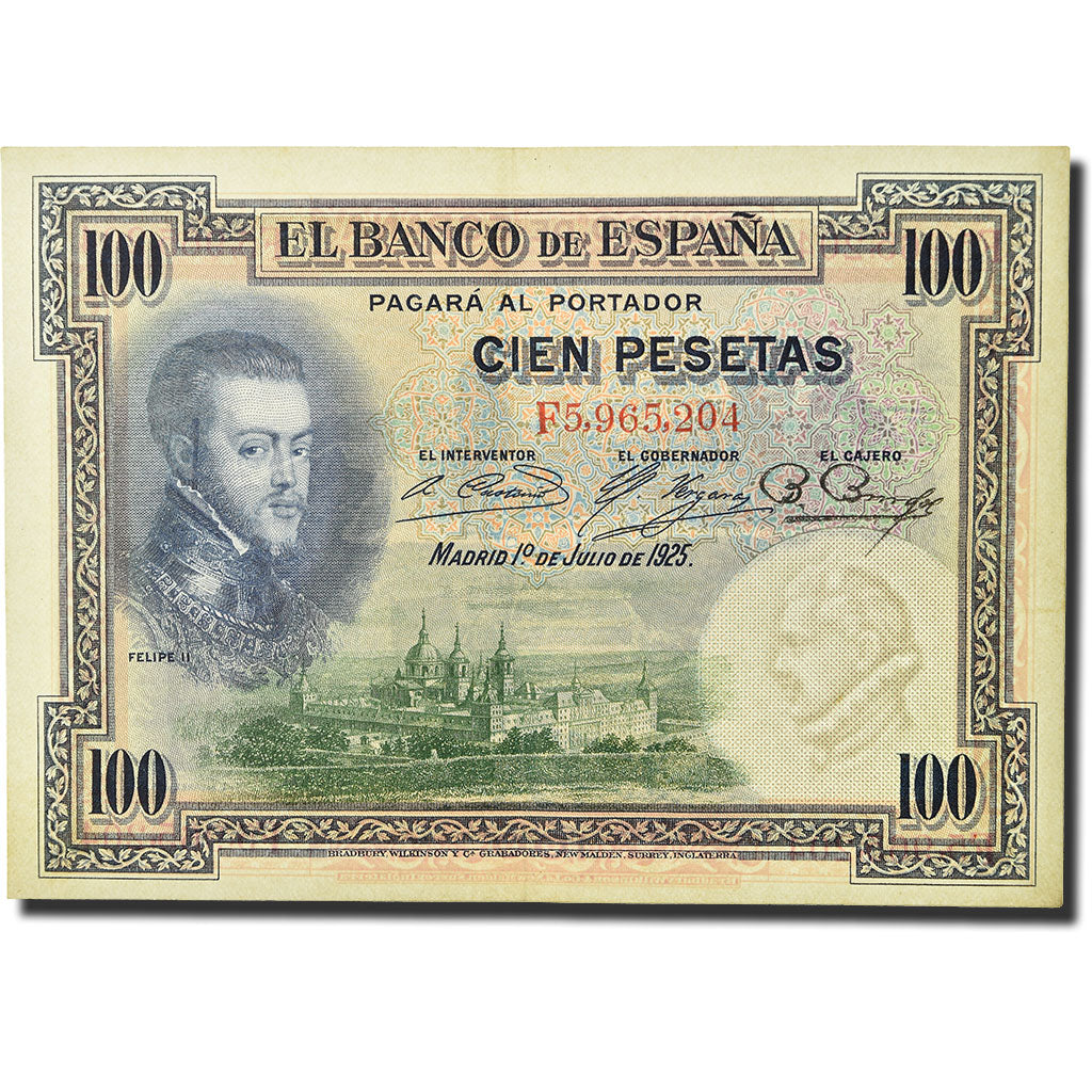 Banknote, Spain, 100 Pesetas, 1925, 1925-07-01, KM:69c, AU(55-58)