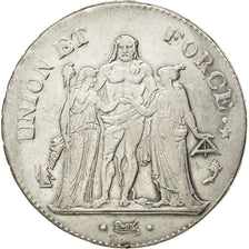 Directoire, 5 Francs Union et Force An 4 Paris, KM 639.1