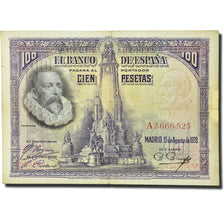 Banknote, Spain, 100 Pesetas, 1928, 1928-08-15, KM:76a, VF(20-25)