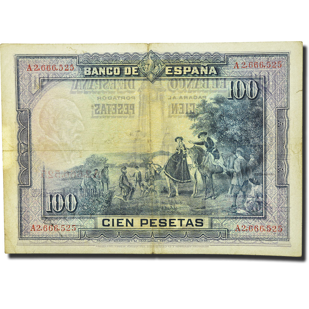 Banknote, Spain, 100 Pesetas, 1928, 1928-08-15, KM:76a, VF(20-25)