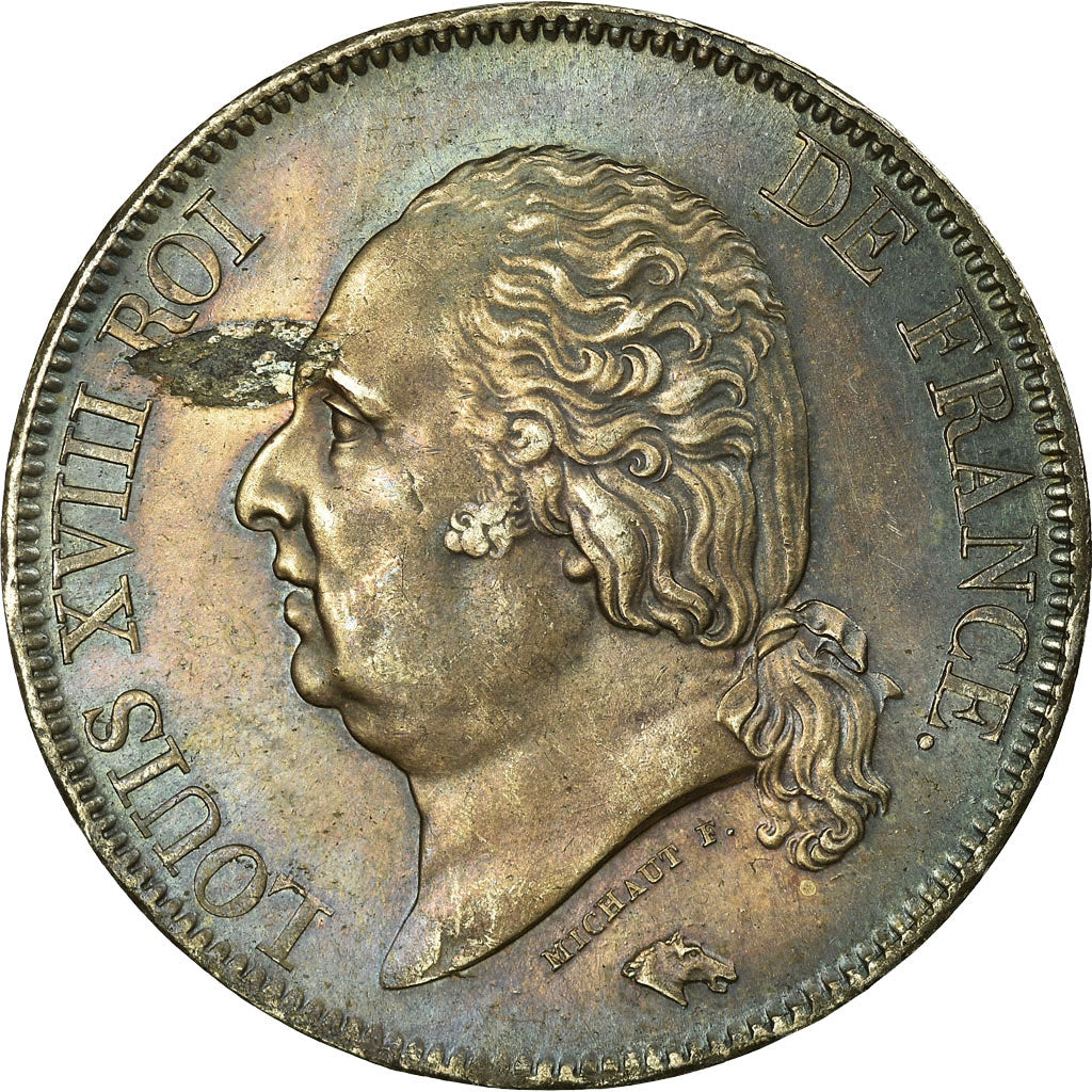 Moneta, Francia, Louis XVIII, Louis XVIII, 5 Francs, 1822, Lille, SPL-, Argento