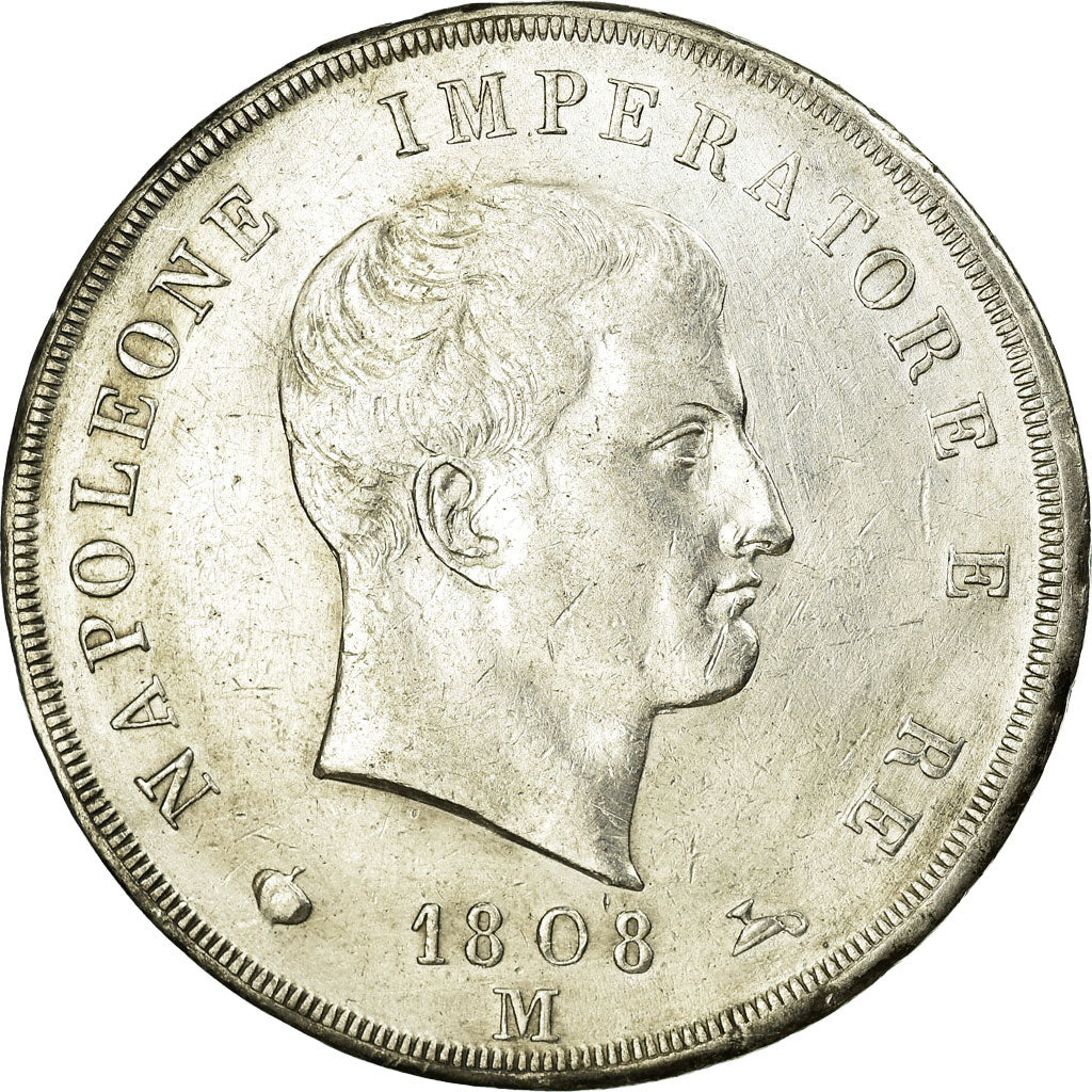 Moneta, STATI ITALIANI, KINGDOM OF NAPOLEON, Napoleon I, 5 Lire, 1808, Milan
