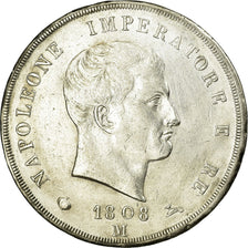 Moneta, STATI ITALIANI, KINGDOM OF NAPOLEON, Napoleon I, 5 Lire, 1808, Milan