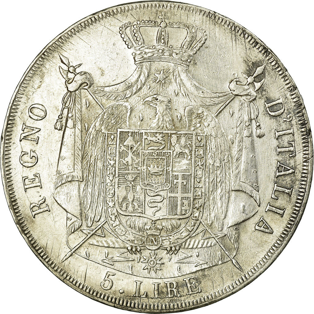 Moneta, STATI ITALIANI, KINGDOM OF NAPOLEON, Napoleon I, 5 Lire, 1808, Milan