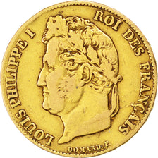 FRANCE, Louis-Philippe, 20 Francs, 1839, Paris, KM #750.1, VF(20-25), Gold,...
